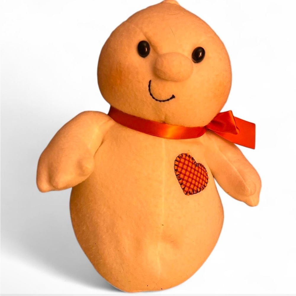 Hallmark White Ghost w/Orange bow Holiday Ghost